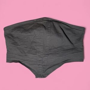 Better Be Charcoal Strapless Top